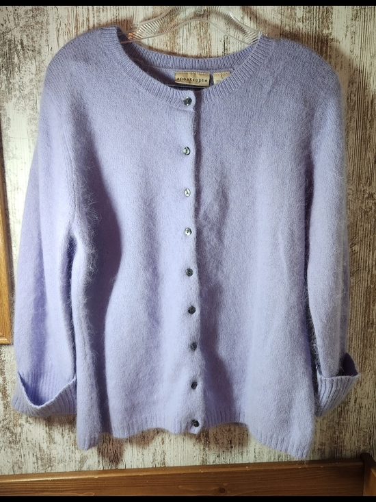 Apostrophe Sweaters - Apostrophe Soft Lavender Light Purple Crewneck Sweater Size L  Cardigan